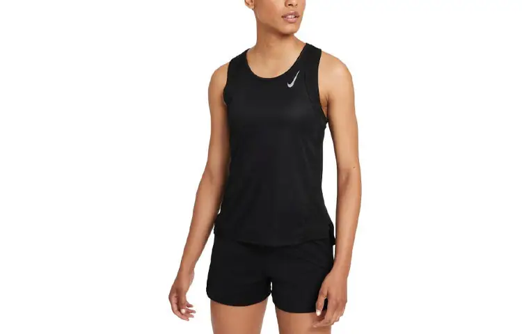 Nike Tank Tops Women's Black Straight Fit