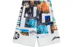 Li Ning x Mister Cartoon BADFIVE Sports Shorts Men's Photo All Over Print Ivory