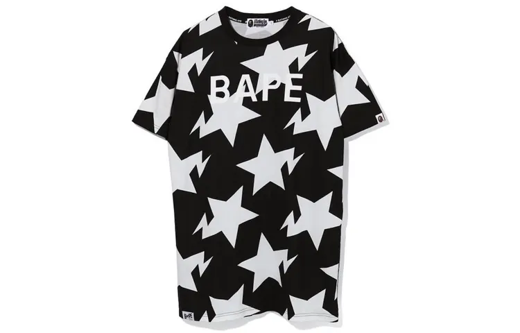 A BATHING APE T Shirts Women's Crew Neck Moderate Straight Fit