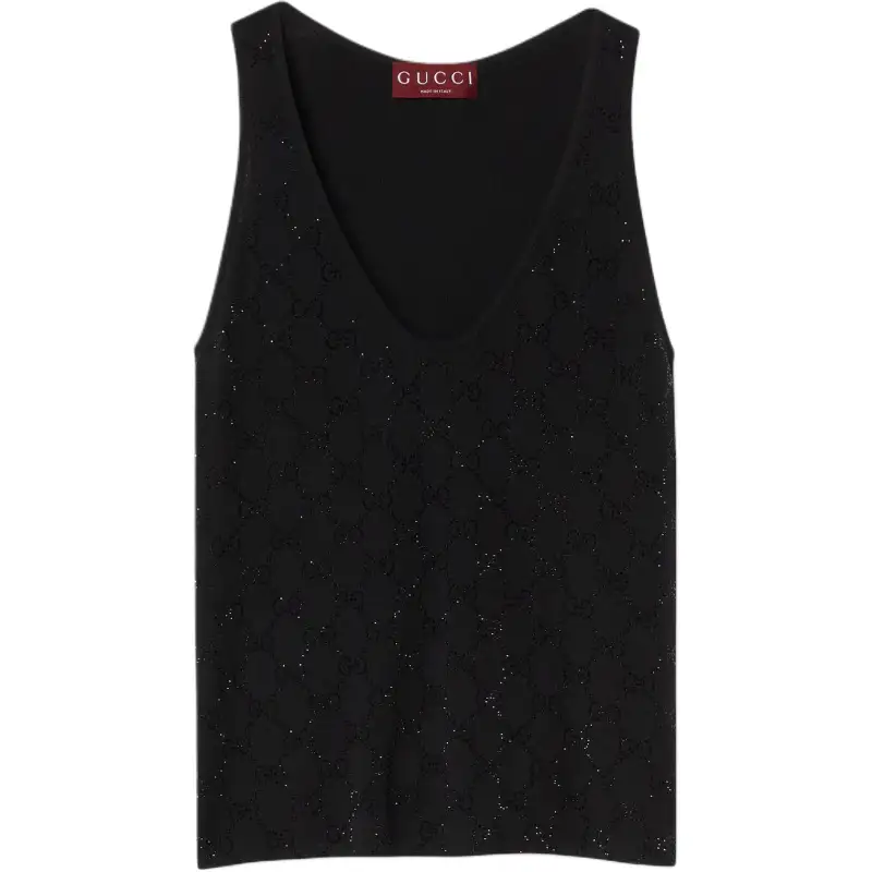 GUCCI Gg Embroidered Tank Top