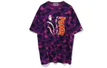 Bape Color Camo Shark Wide Fit Tee Purple