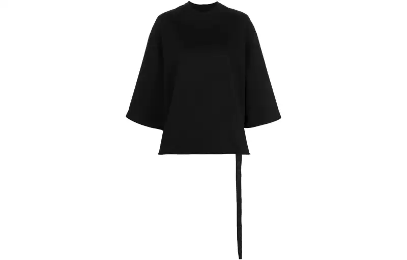 Rick Owens DRKSHDW T Shirts Women's Black Crew Neck Moderate Straight Fit