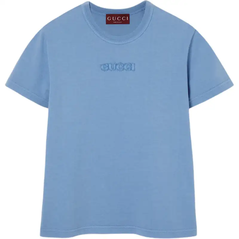 GUCCI T Shirts Women's Blue Crew Neck