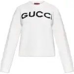 GUCCI Logo Intarsia Knit Crewneck Jumper