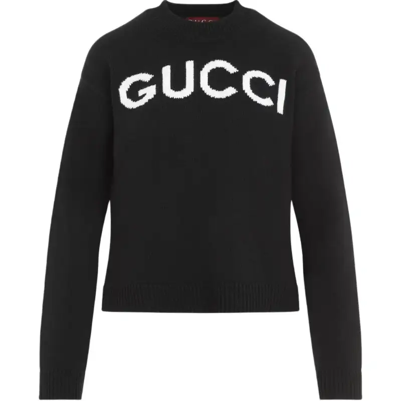 GUCCI Logo Intarsia Knit Sweater