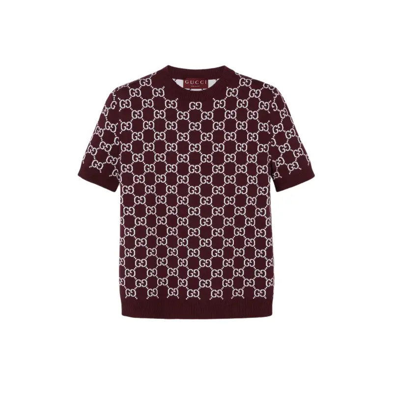 Gucci Reversible Gg wool jacquard top