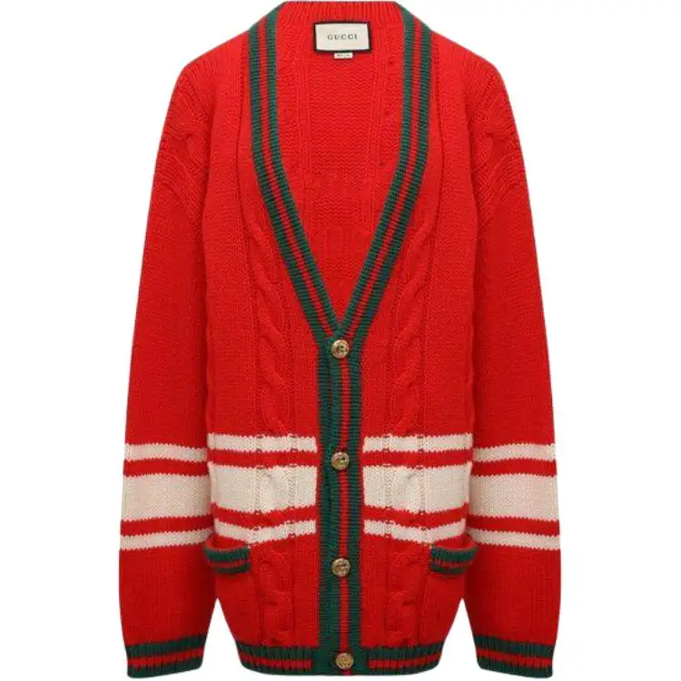 GUCCI Sweater Women's Red Green