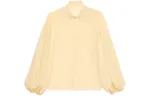 GUCCI Shirts Women's Yellow Pointed Collar Moderate Shirt
