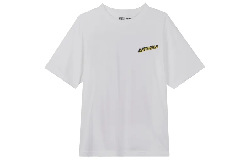 UNIQLO T Shirts Women's White Crew Neck Moderate Straight Fit
