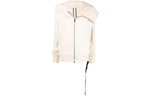 Rick Owens DRKSHDW Sweatshirts Women's Ecru Hooded Moderate Cardigan