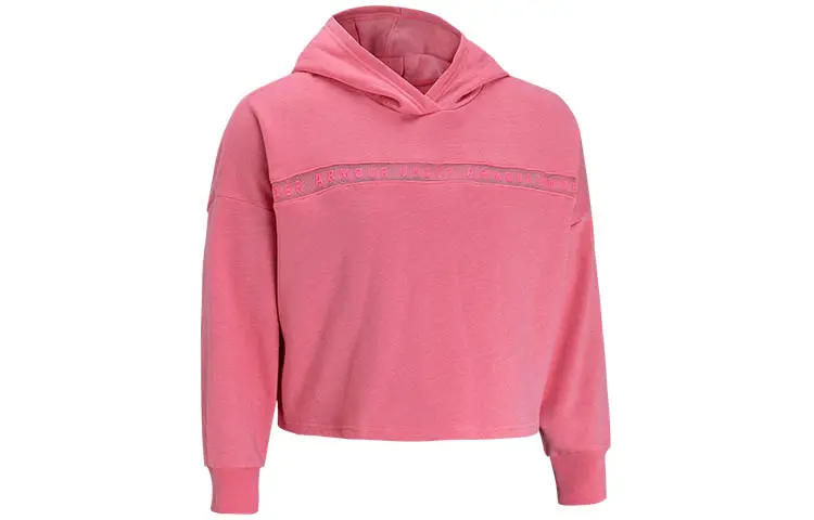 Under Armour Sweatshirts Women's Lemon Juice Pink Hooded Moderate Regular