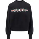 GUCCI Logo Printed Jersey Sweatshirt