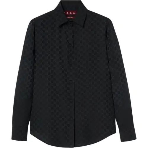 GUCCI Monogrammed Long-Sleeve Shirt