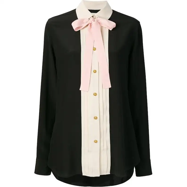 GUCCI Shirts Women's Black Lapel Moderate Other