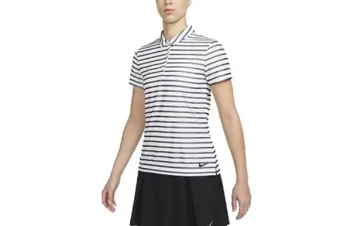 Nike Polo Shirts Women's White Polo Collar Moderate Straight Fit