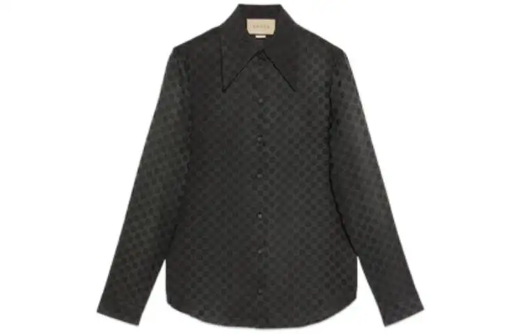 【Replicated_PM】GG-print silk shirt