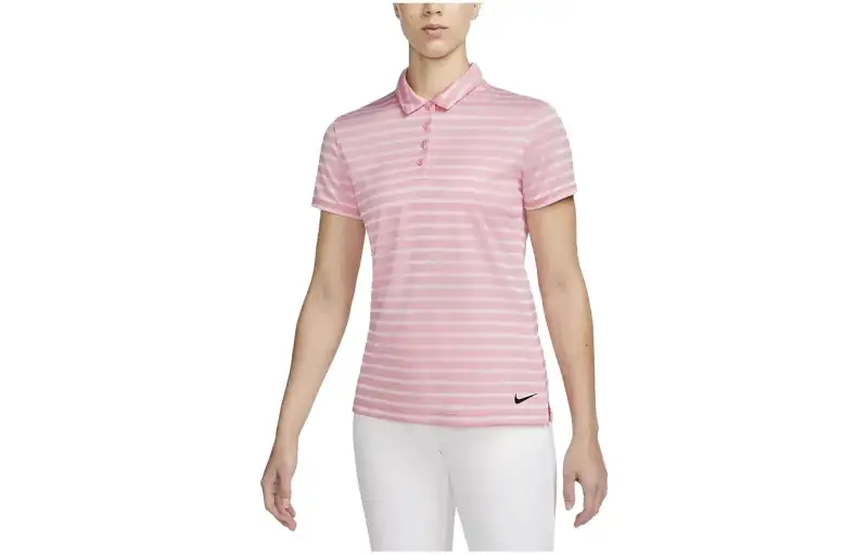 Nike T Shirts Women's Pink Polo Collar Moderate Other