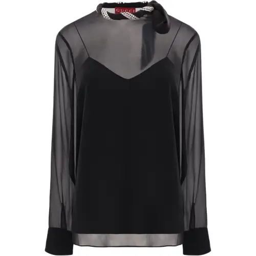 Gucci Layered Sheer Detailed Blouse