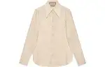 Gg Supreme-jacquard silk shirt