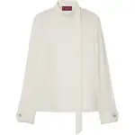GUCCI Gg Georgette Tie Detailed Top