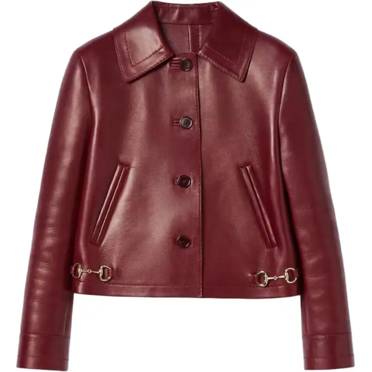 Gucci Leather jacket with Horsebit detail