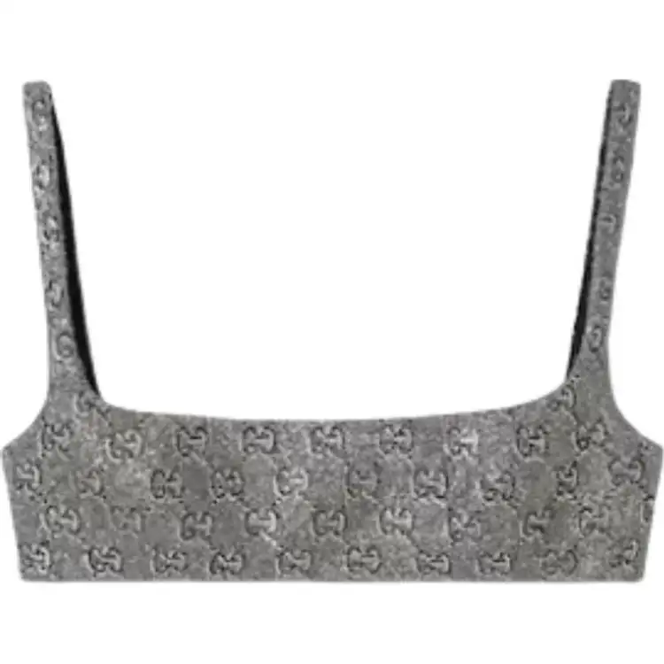 GUCCI Camisoles Women's Gray Square Collar Moderate Other
