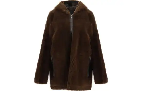 RICK OWENS Jackets Women's Brown Hooded Moderate Other