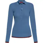 GUCCI Polo Shirts Women's Blue Polo Collar Moderate Other