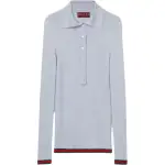 GUCCI Polo Shirts Women's Gray Polo Collar Moderate Other