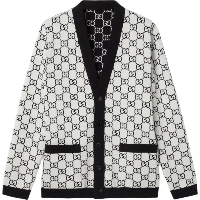 GUCCI Monogrammed Button Up Cardigan