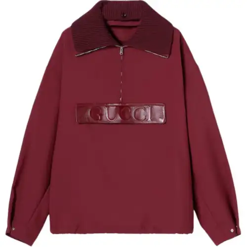 GUCCI Logo Patch Quater Zip Jacket