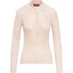 GUCCI Monogrammed Long Sleeve Polo Shirt