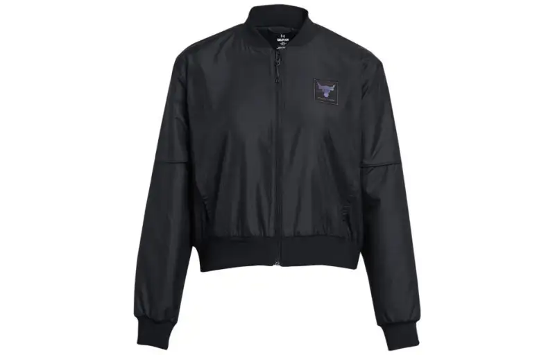 Under Armour Johnson Jackets Women's Black Baseball Collar Moderate Pilot