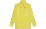 GUCCI Silk Shirt With Self Tie Bow Shirt Women's Yellow