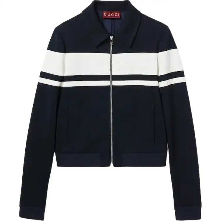 GUCCI Cotton Jersey Jacket With Embroidery