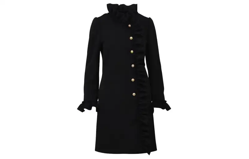 GUCCI Coats Women's Black Stand Collar Moderate