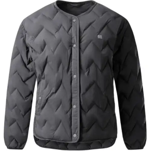 KOLON SPORT HIKING SS25 high-end fashion series 600-puff windproof and waterproof comfortable, lightweight, thickened and warm round neck single-breasted long-sleeved down jacket for women