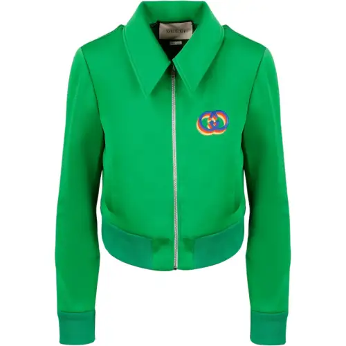 GUCCI Tiger Embroidery Technical Jersey Jacket