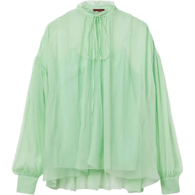 GUCCI Silk Chiffon Creponne Top