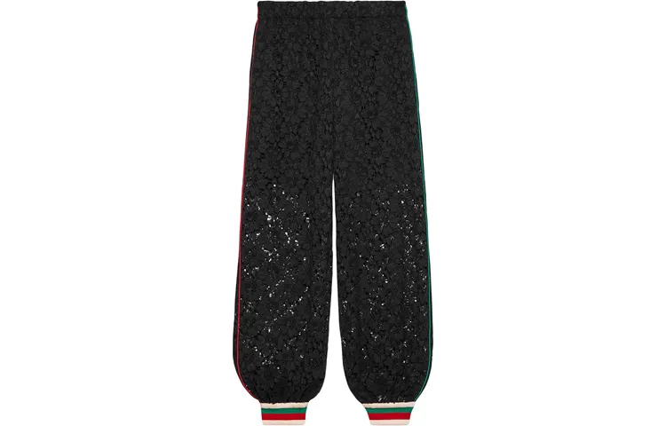 GUCCI Casual Pants Women's Black Moderate Straight Fit Pants