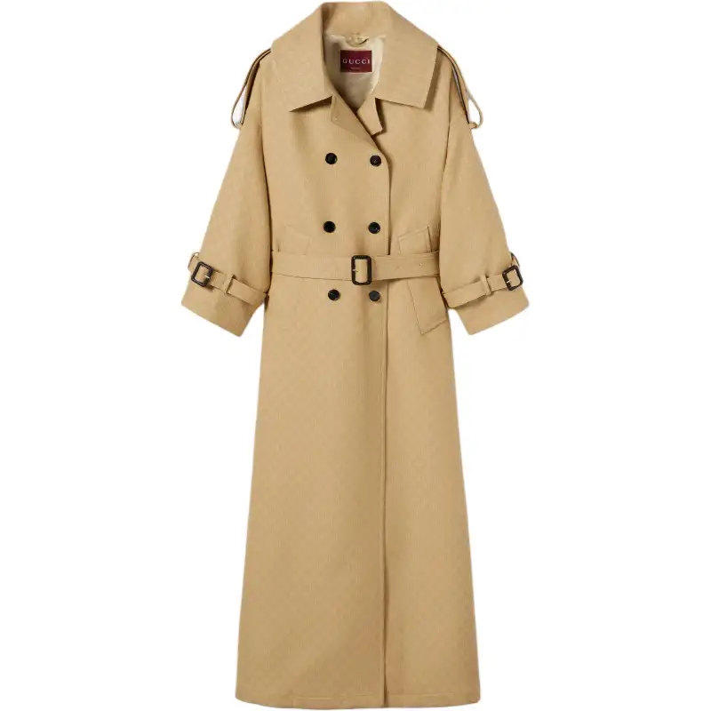 GUCCI Gg Crêpe Double Breasted Coat