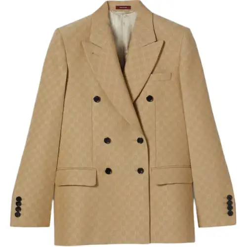 GUCCI Gg Silk Wool Crêpe Jacquard Jacket