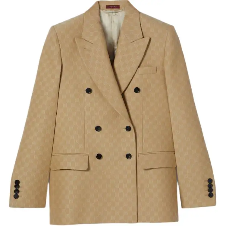 GUCCI Gg Silk Wool Crêpe Jacquard Jacket