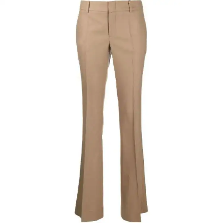 flared-cut leg trousers