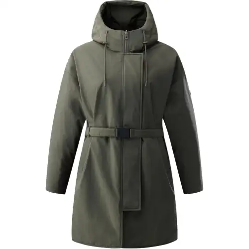 Elite comfortable double-sided windproof waterproof warm belt, brace with hood, down jacket with zipper