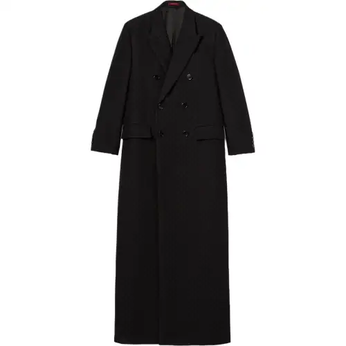GUCCI Gg Crêpe Double Breasted Coat