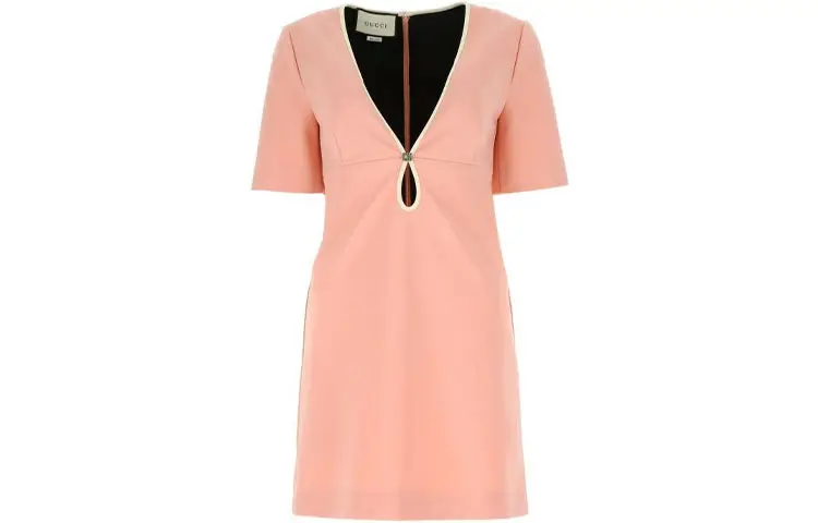 GUCCI Short Sleeved Dress Women's Pink