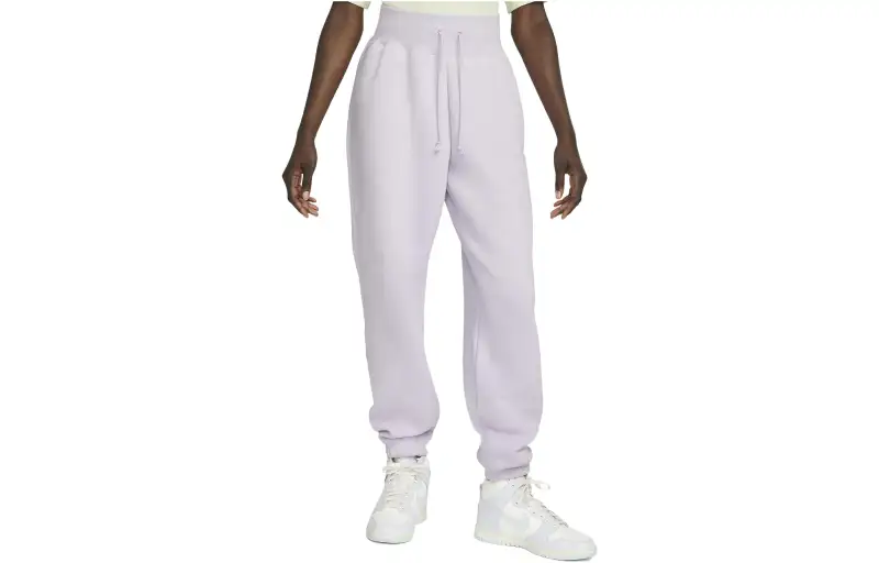 Nike Knitted Sweatpants Women's Light Purple Moderate Cuffed Pants