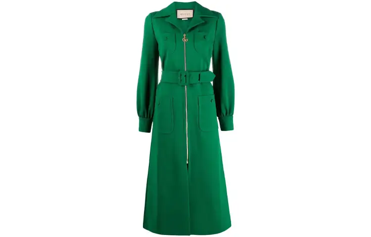 GUCCI FW21 Long Sleeved Dress Women's Green