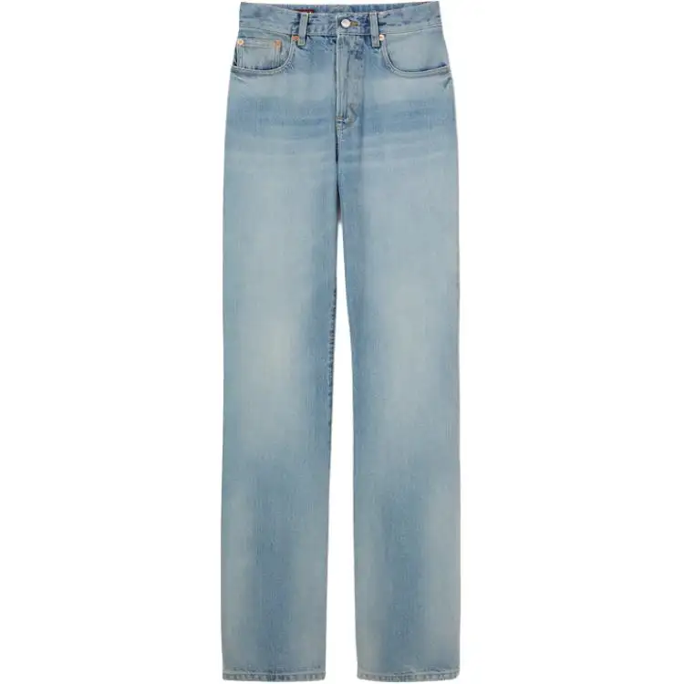 GUCCI Jeans Women's Blue Moderate Flared Pants